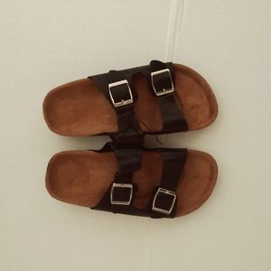 West Loop Little BOYS SANDALS Size M 2/3 Black/Tan